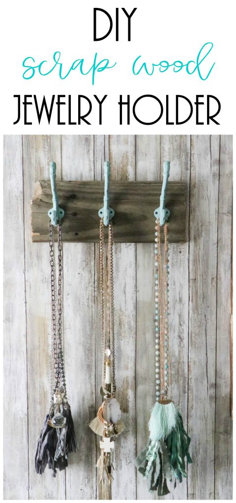 Super easy DIY scrap wood jewelry holder!