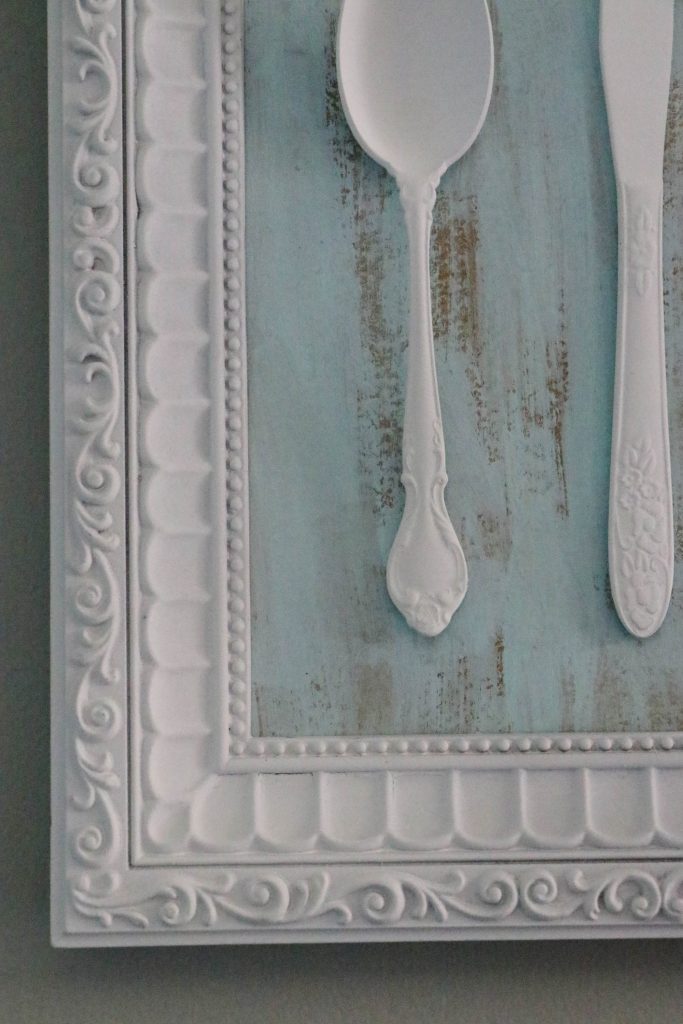 How to make kitchen decor using old silverware and an old frame!