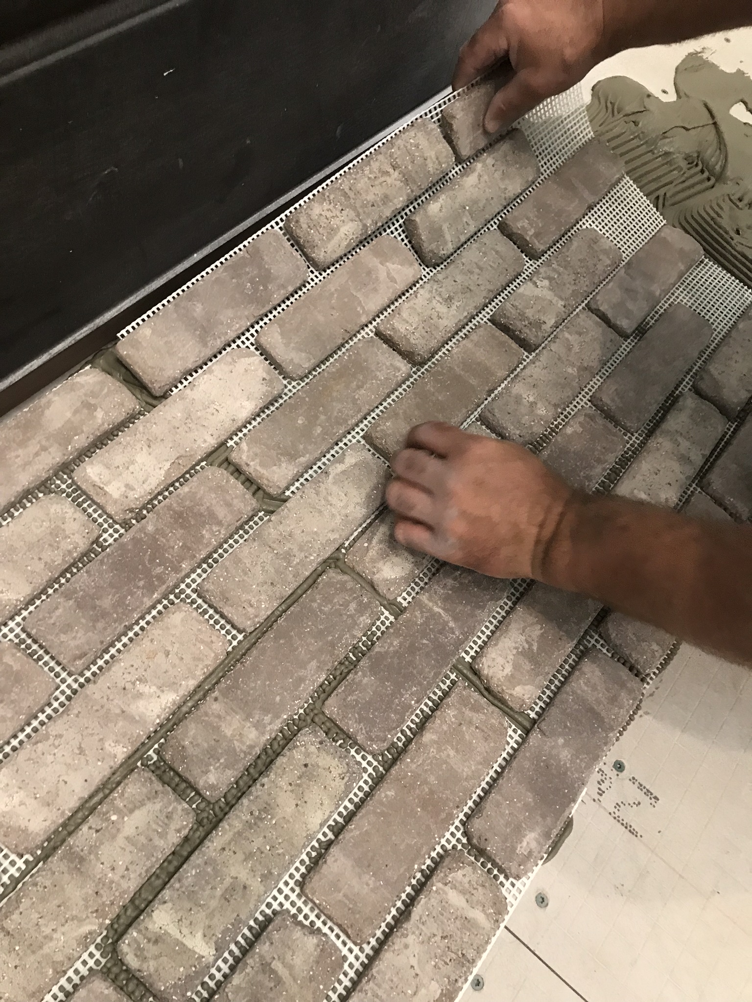 How to install brick flooring ReFabbed
