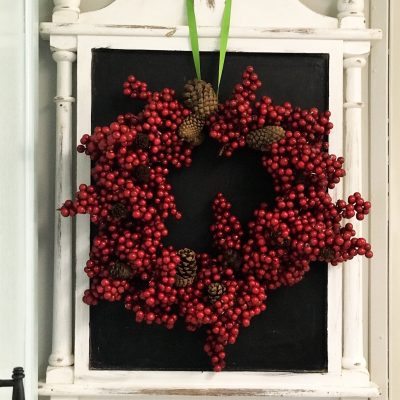 diy Dollar Tree embroidery hoop berry wreath