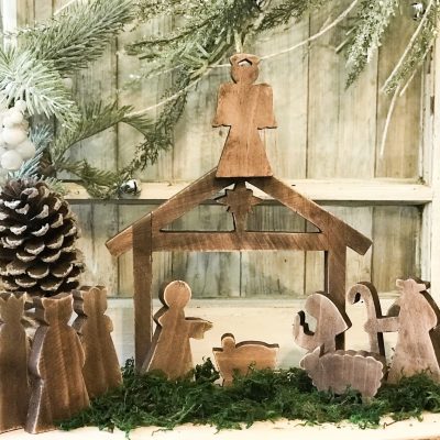 diy wooden nativity scene makeover