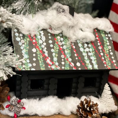 Christmas log cabin diy