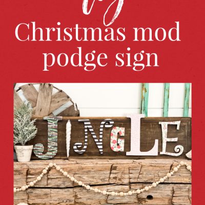 diy Christmas mod podge sign