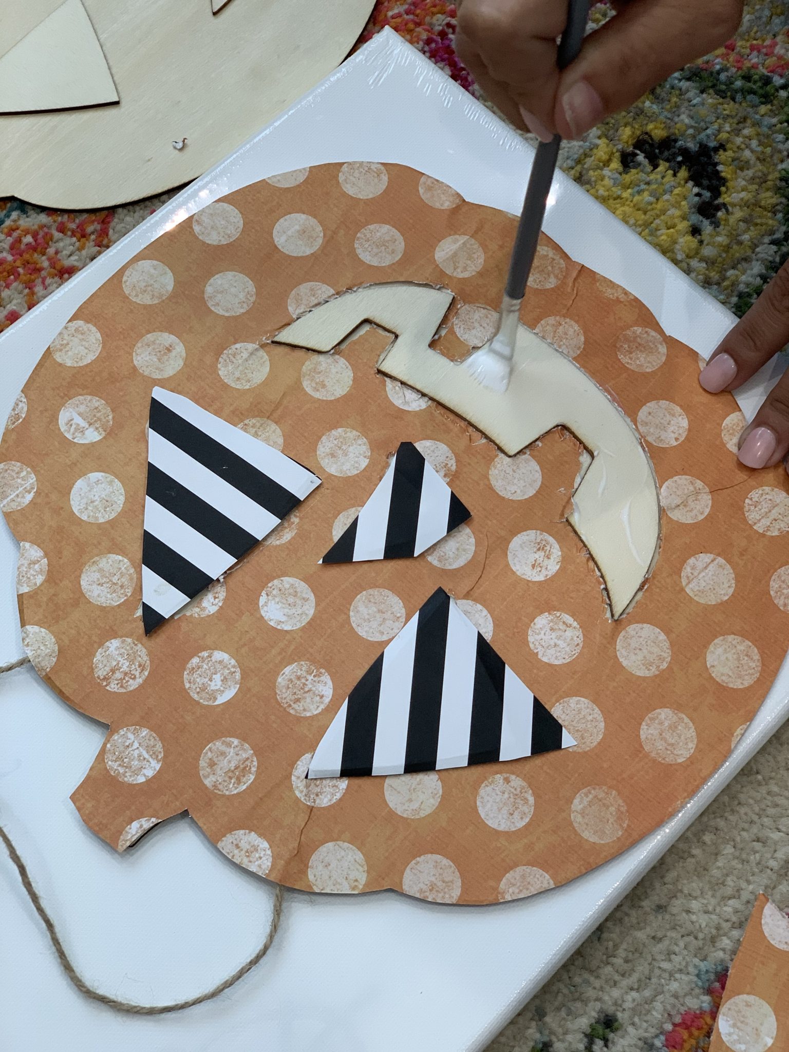 Dollar Tree Wood Pumpkin diy ReFabbed