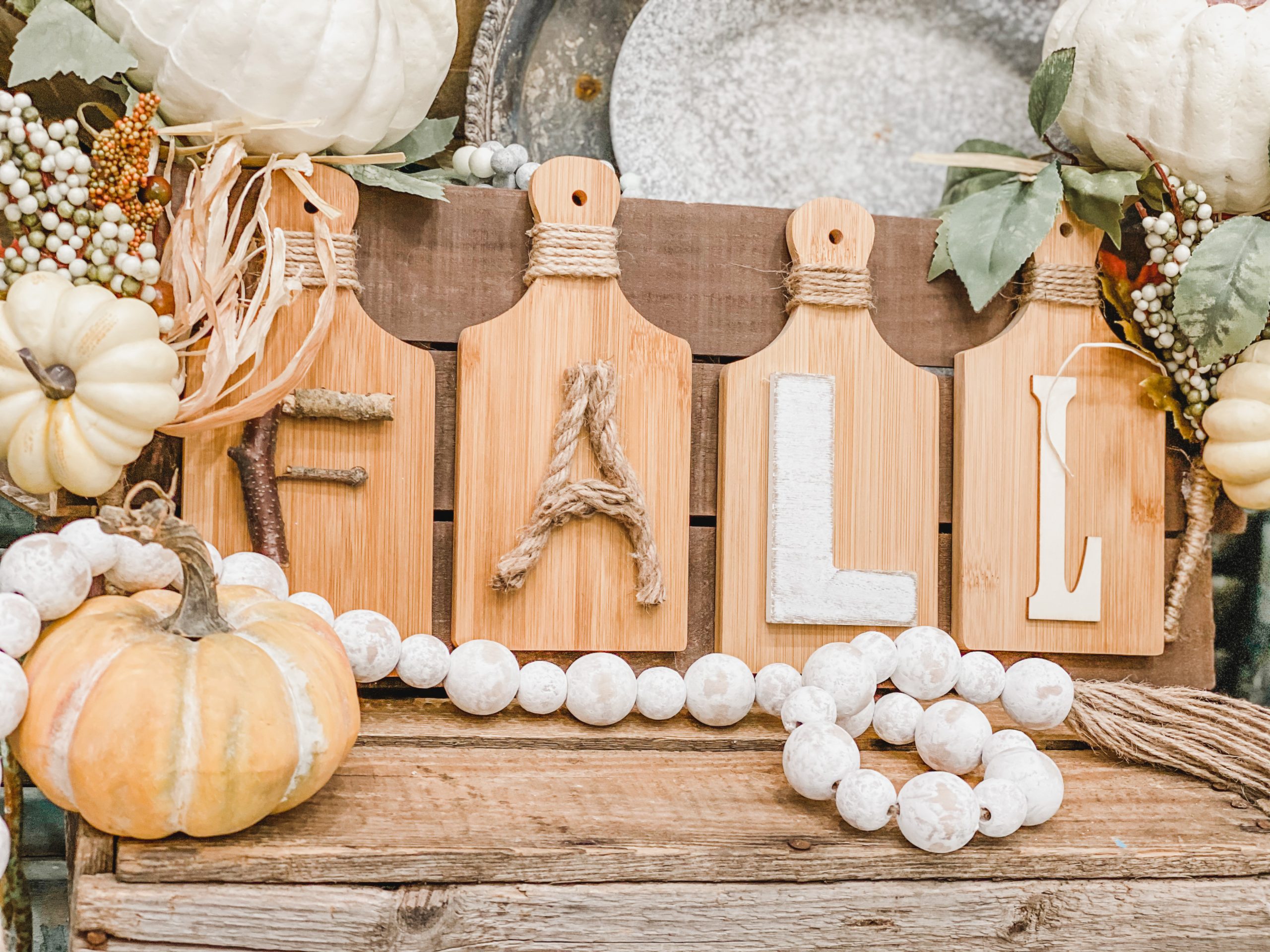 mini cutting board fall sign - Re-Fabbed