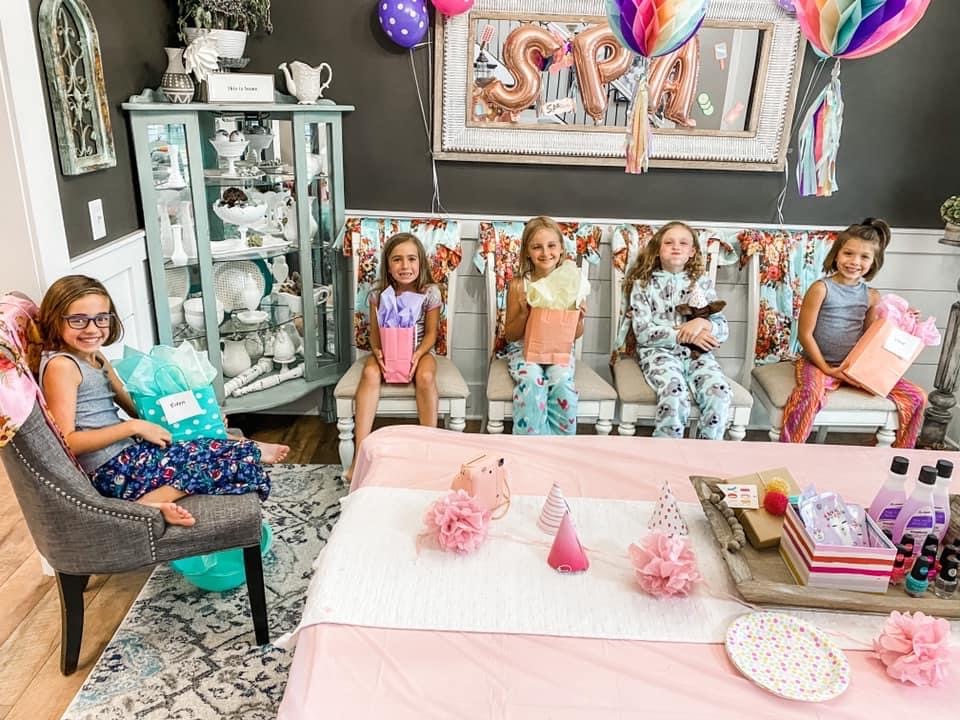 Little Girls Spa Birthday Party Re Fabbed - Dollar Tree Decorations For Living Room