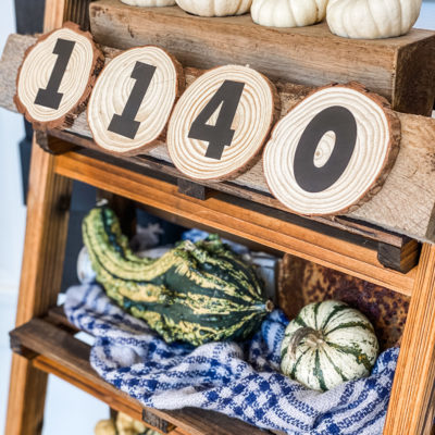 diy house number porch sign