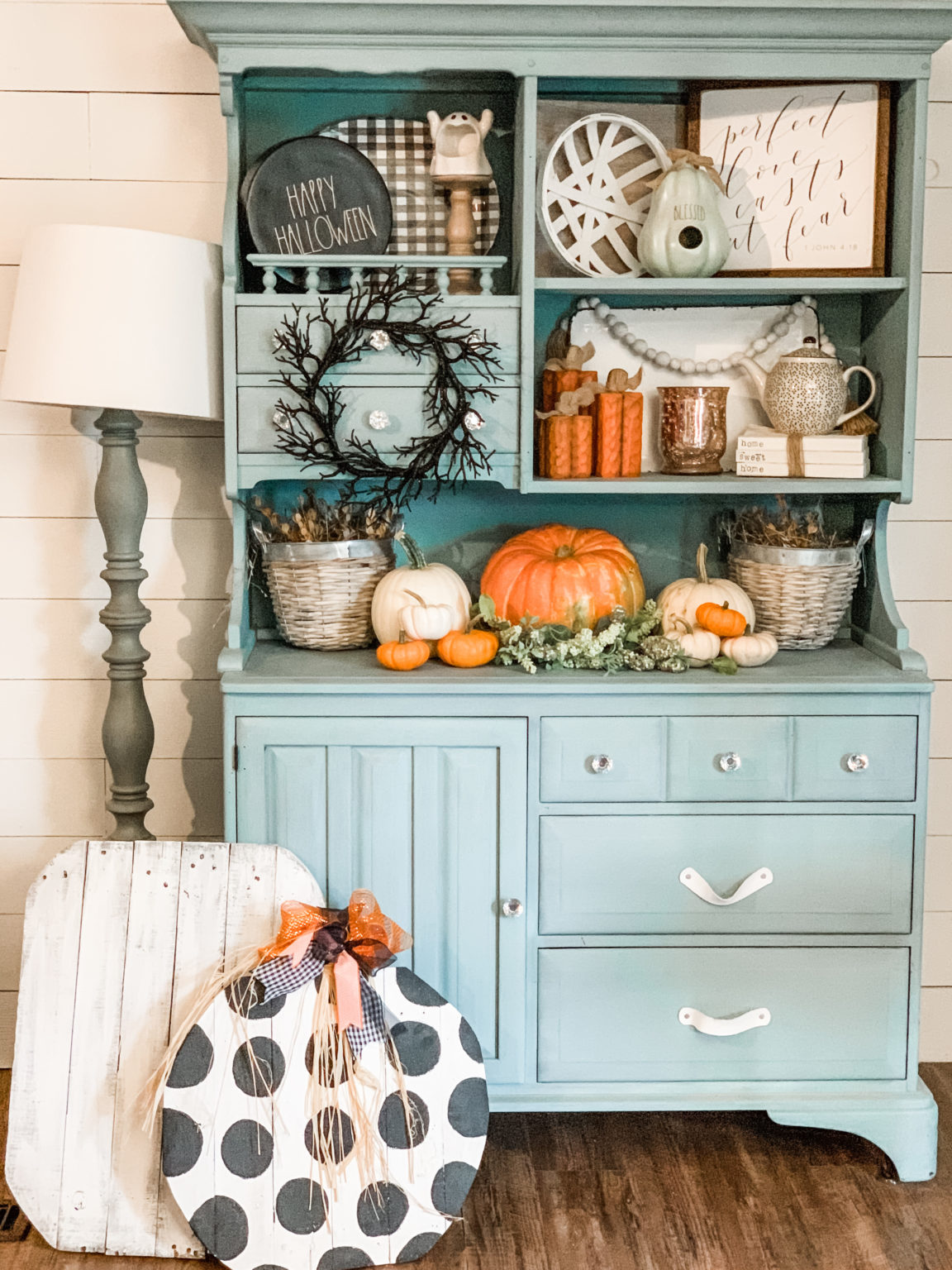 fall hutch decor ReFabbed