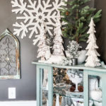 Christmas corner cabinet