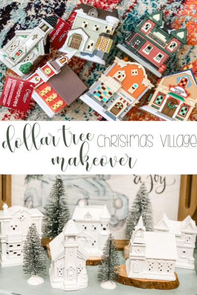 dollar tree christmas village makeover - Re-Fabbed