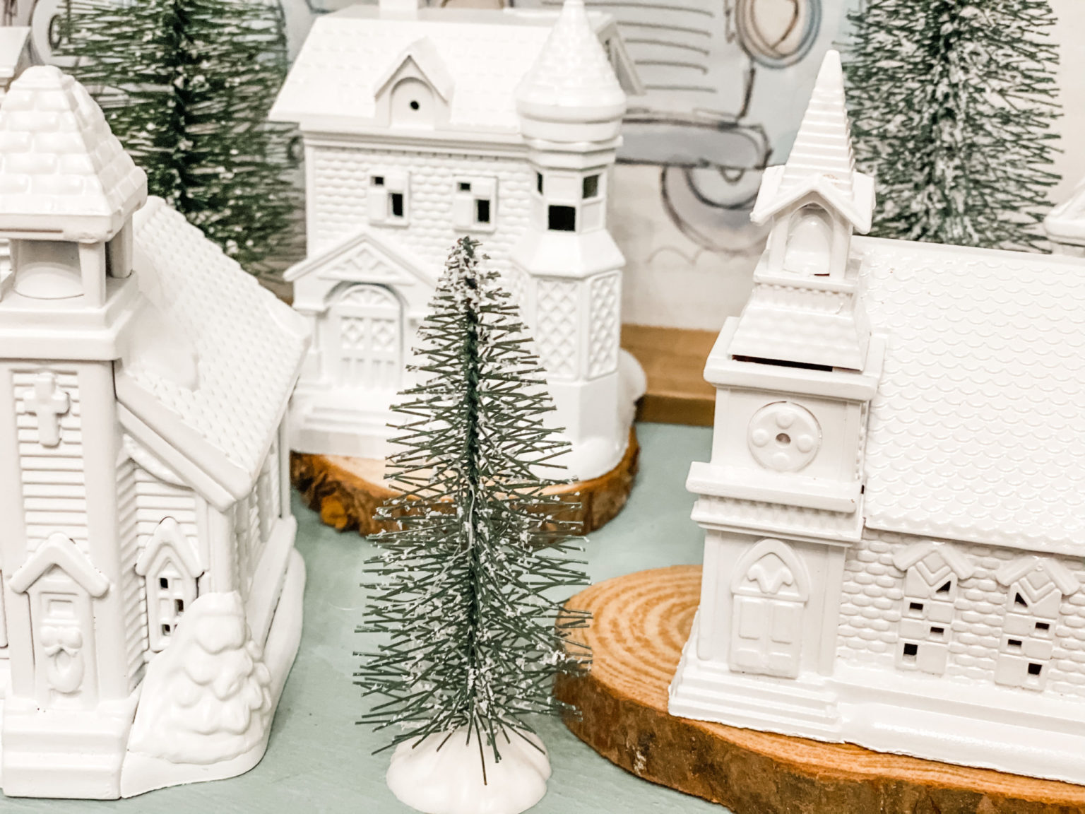 dollar tree christmas village makeover ReFabbed
