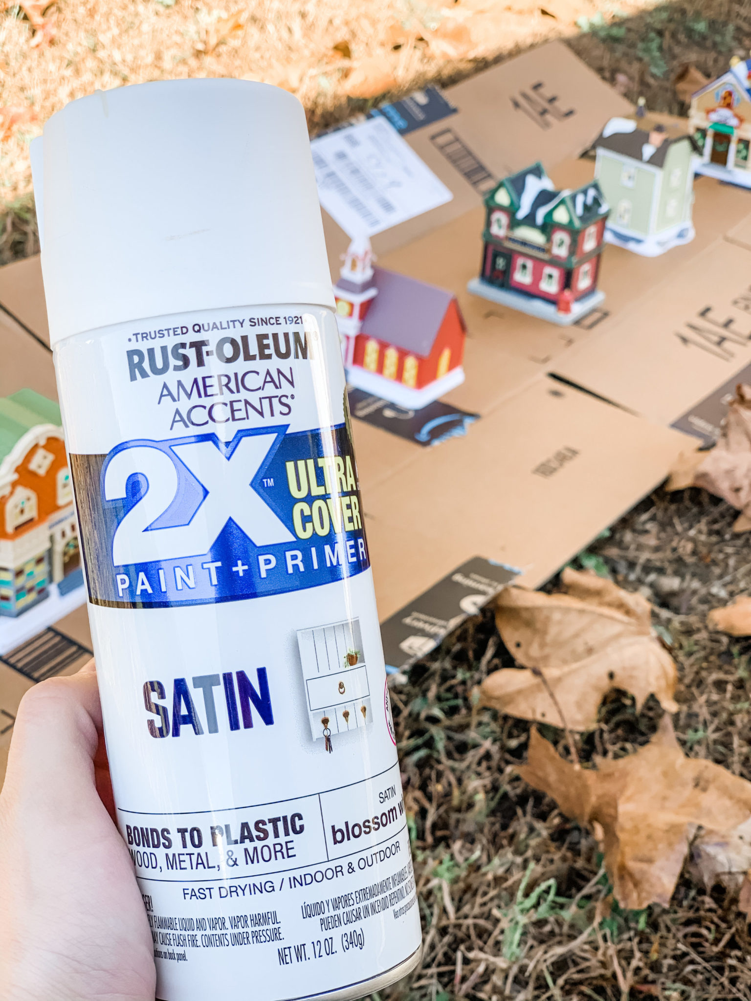 dollar tree christmas village makeover ReFabbed