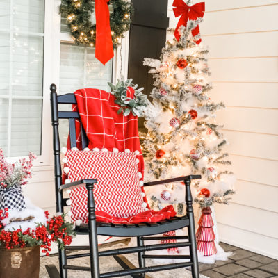Christmas front porch