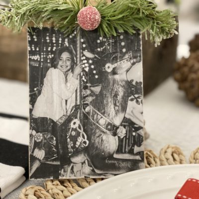 Sentimental Christmas table setting for family