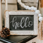 diy Dollar Tree neutral chalkboard