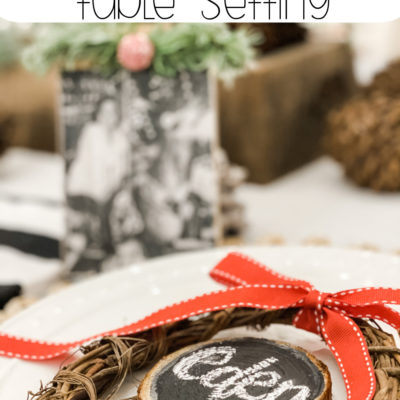 Sentimental Christmas table setting for family