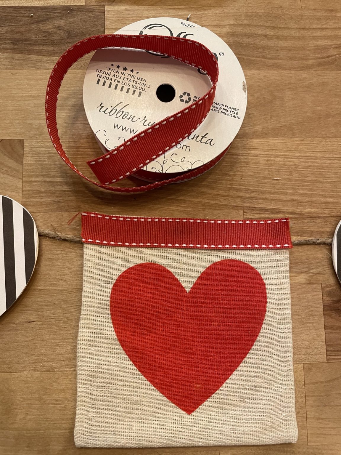 diy Dollar Tree Valentines banner ReFabbed