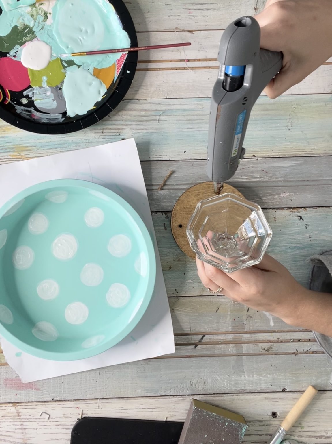 diy Dollar Tree cake stand ReFabbed