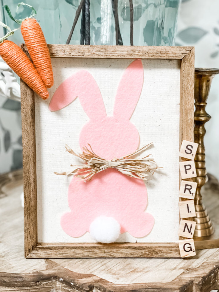 diy dollar tree bunny sign