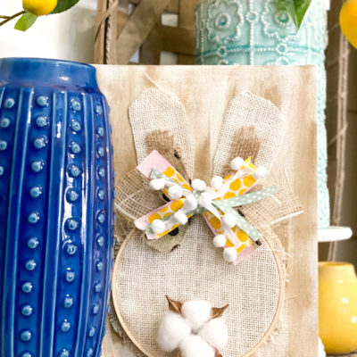 diy embroidery hoop bunny