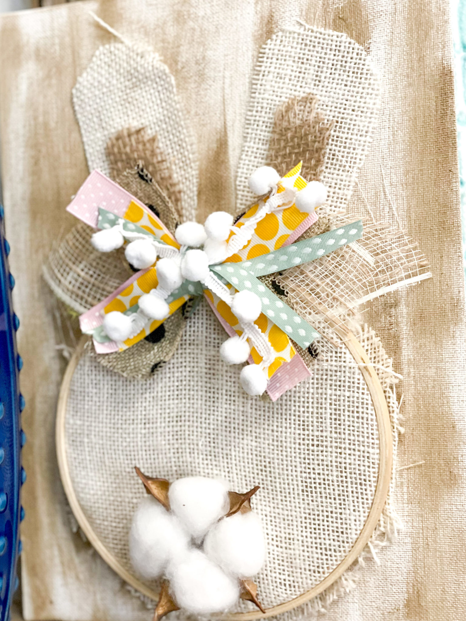 diy embroidery hoop bunny ReFabbed