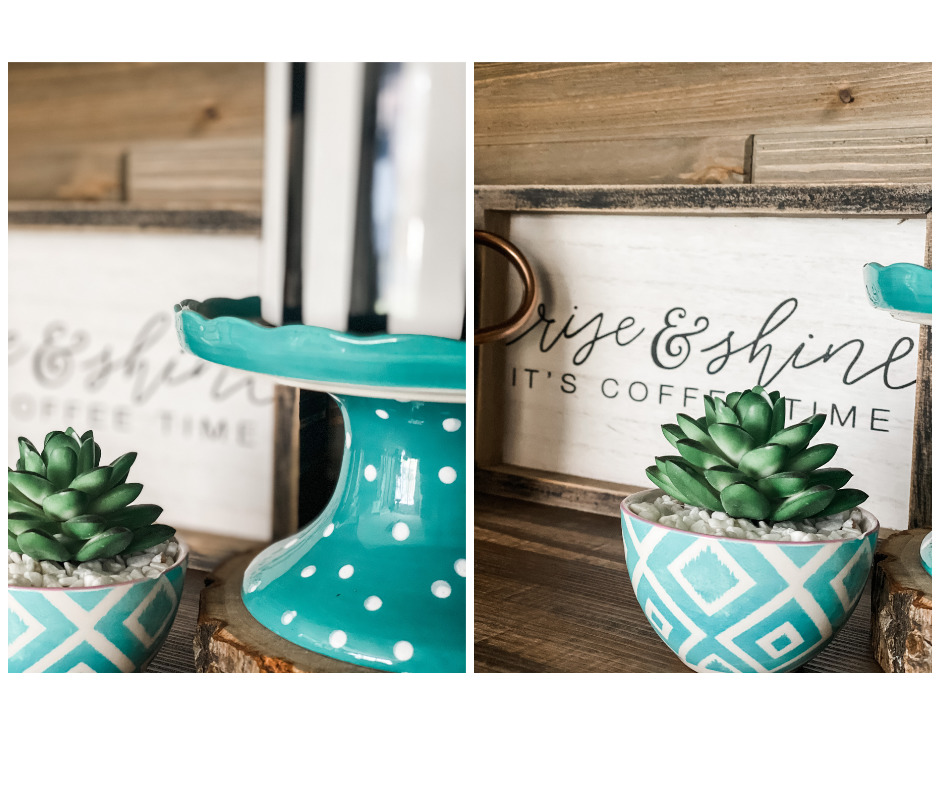 diy fabric flower sign with pink tulips on coffee bar