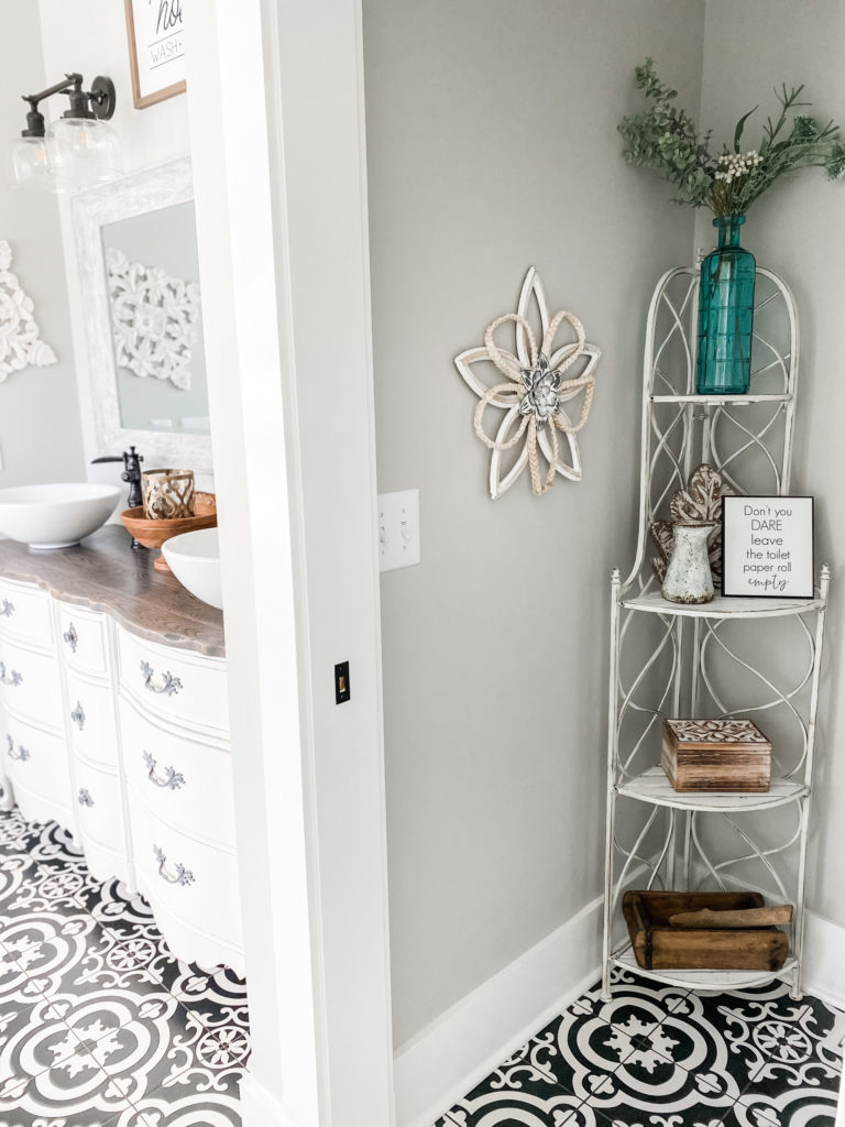 view of the master bathroom