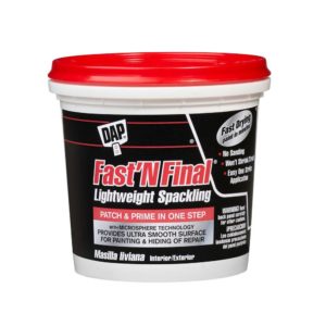 spackling used for laundry room makeover