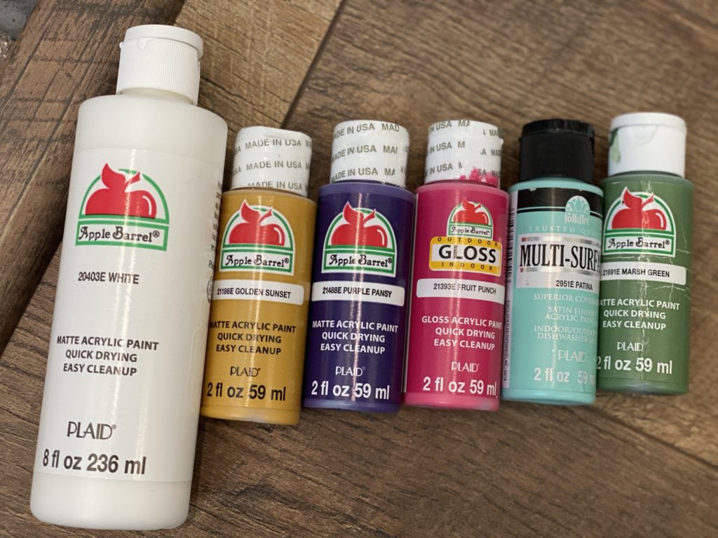 paints used for diy wildflower painting