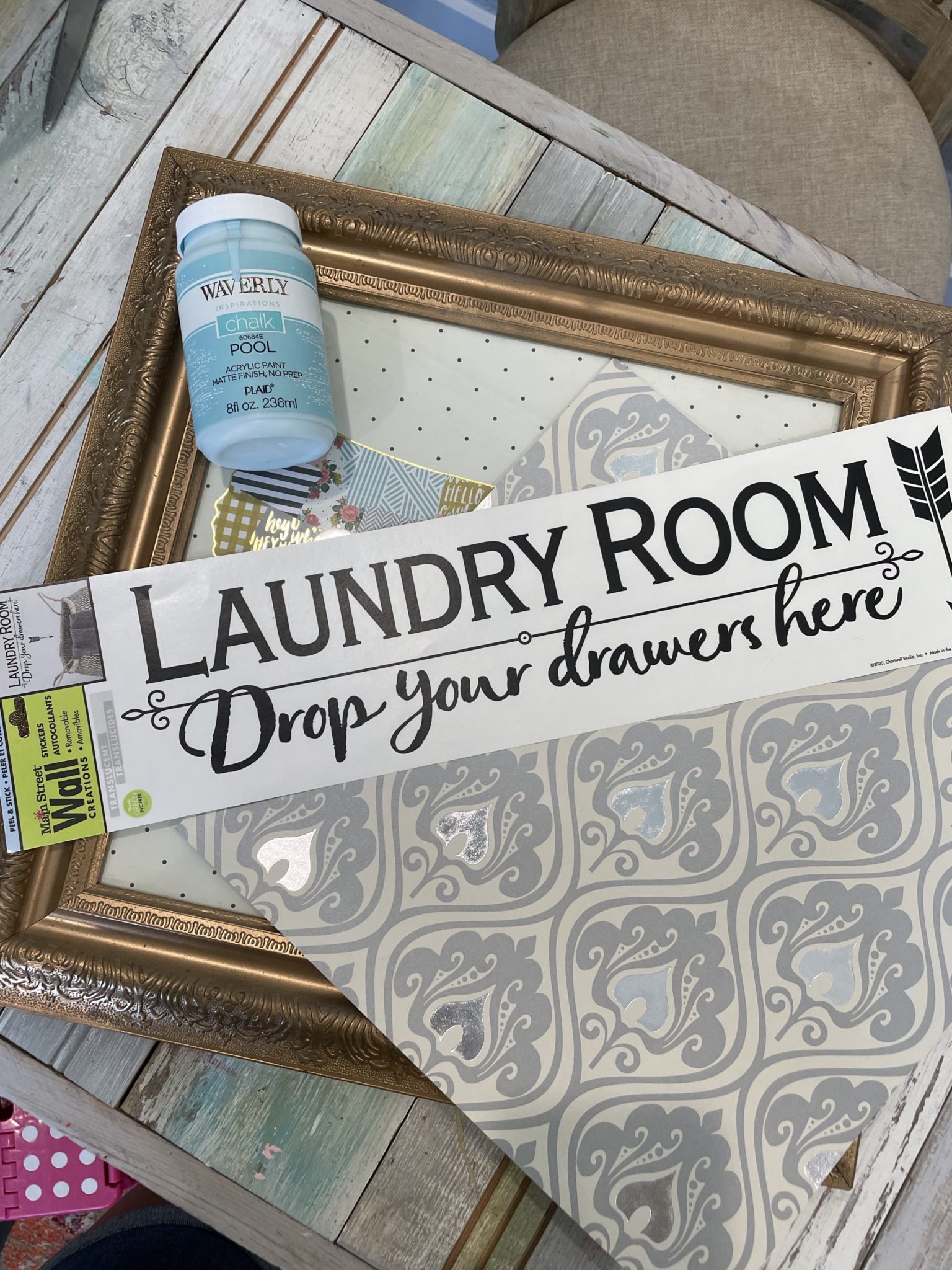 diy dollar tree laundry room sign - Re-Fabbed
