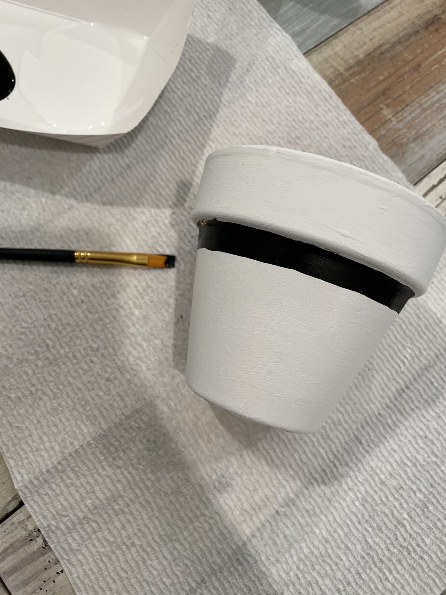 Dollar Tree terracotta pot makeover ReFabbed