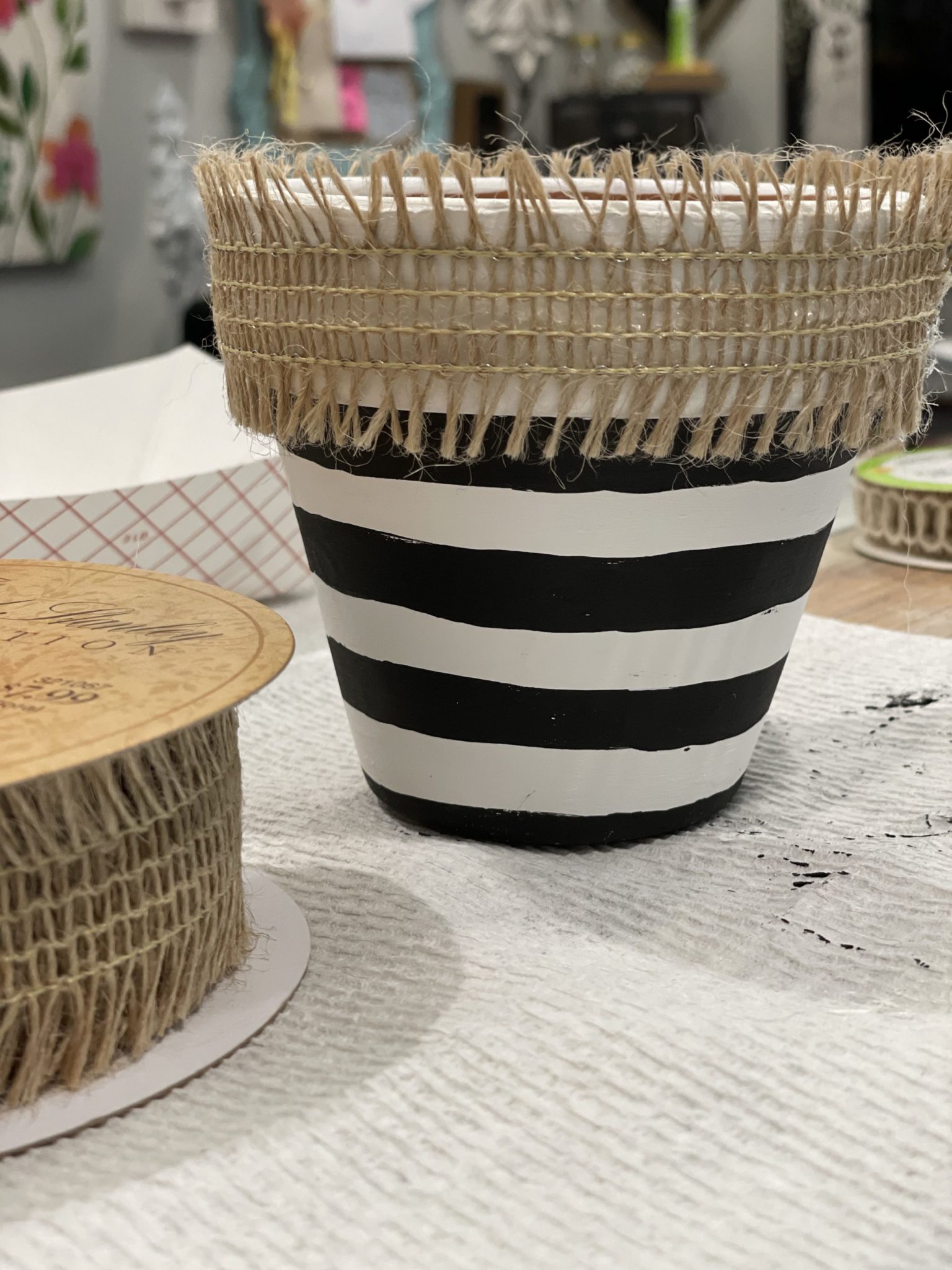 Dollar Tree terracotta pot makeover ReFabbed