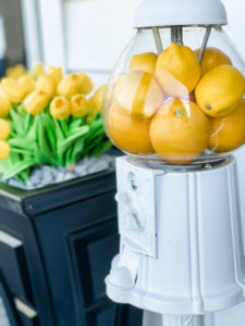lemons inside gum ball machine