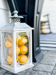 lemons inside an old lantern