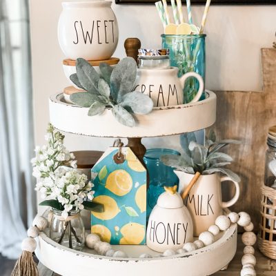 simple lemon themed coffee bar