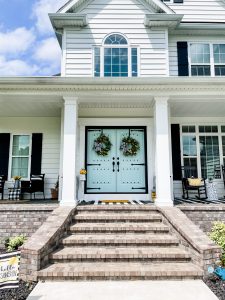 painting double front doors tidewater from sherwin williams