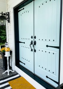 painting double front doors tidewater from sherwin williams