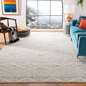 grey and white area rug on amazon under 200