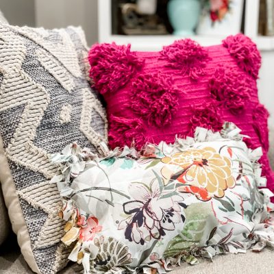 diy rag throw pillow