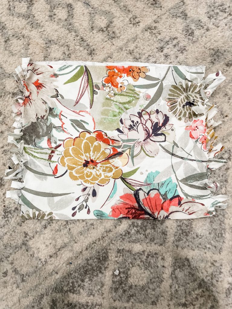 how to make a diy tied rag throw pillow
