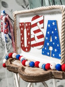 how to make a USA sign from the dollar tree