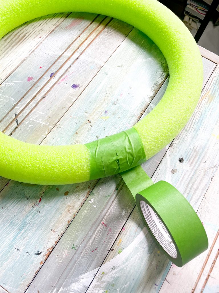 how to make a wreath from a pool noodle