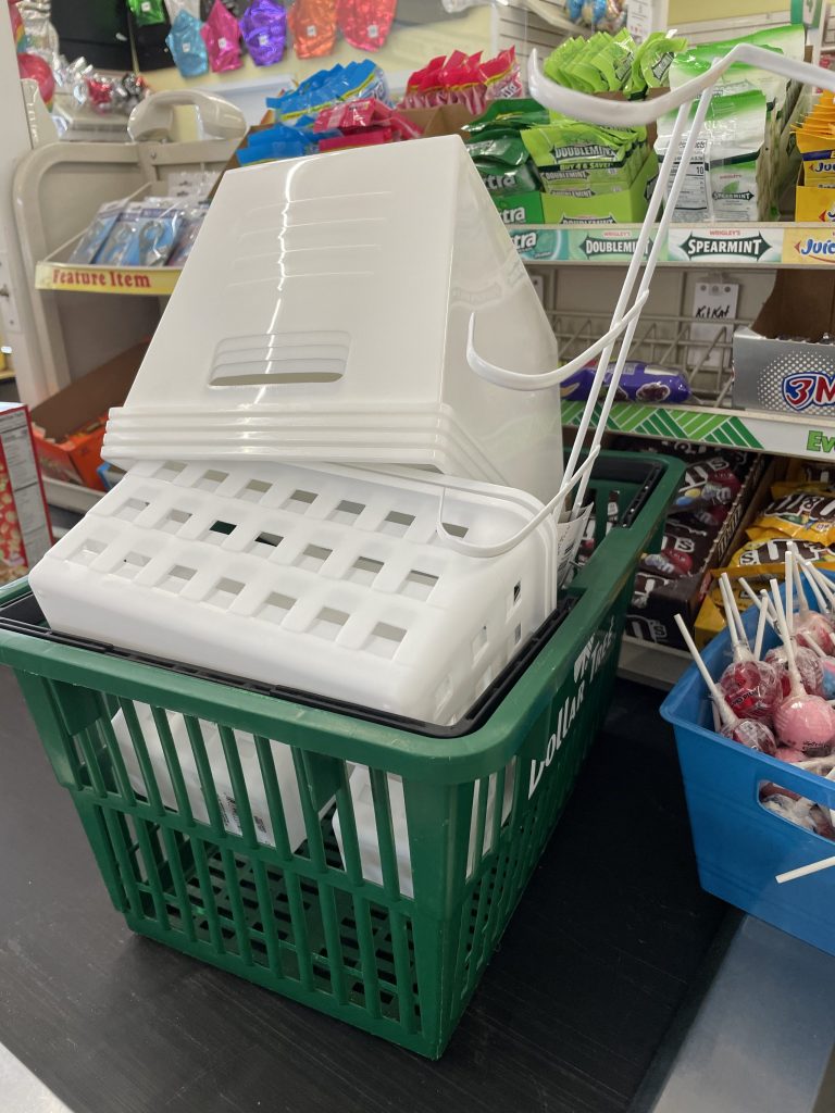 how to organize under the sink using items from the dollar tree