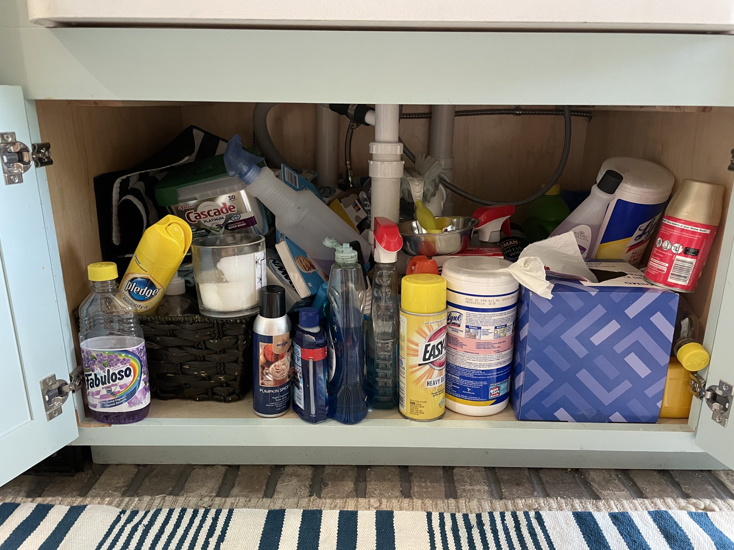 Under the Sink Organization: Before and After! - unOriginal Mom  Under the  sink organization, Kitchen organization diy, Kitchen cabinet organization