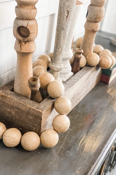 large wooden bead garland from kirklands