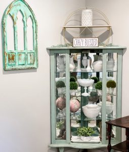 reveal of the re-fabbed office - desk area corner cabinet