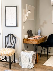 reveal of the re-fabbed office - desk area