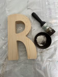 stain your wooden letter