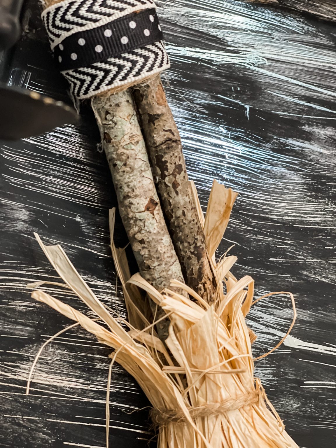 diy Dollar Tree witches broom ReFabbed