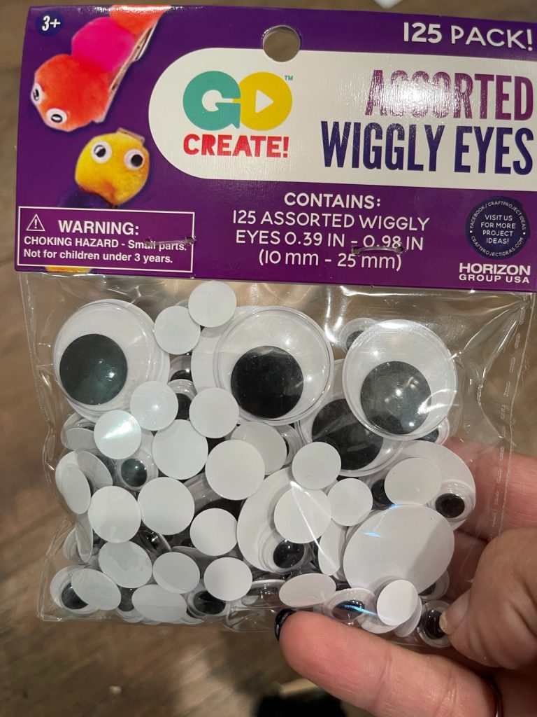 googly eyes used for spider eyes